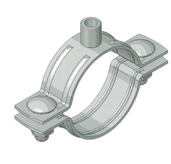 Zinc plated pipe clamp