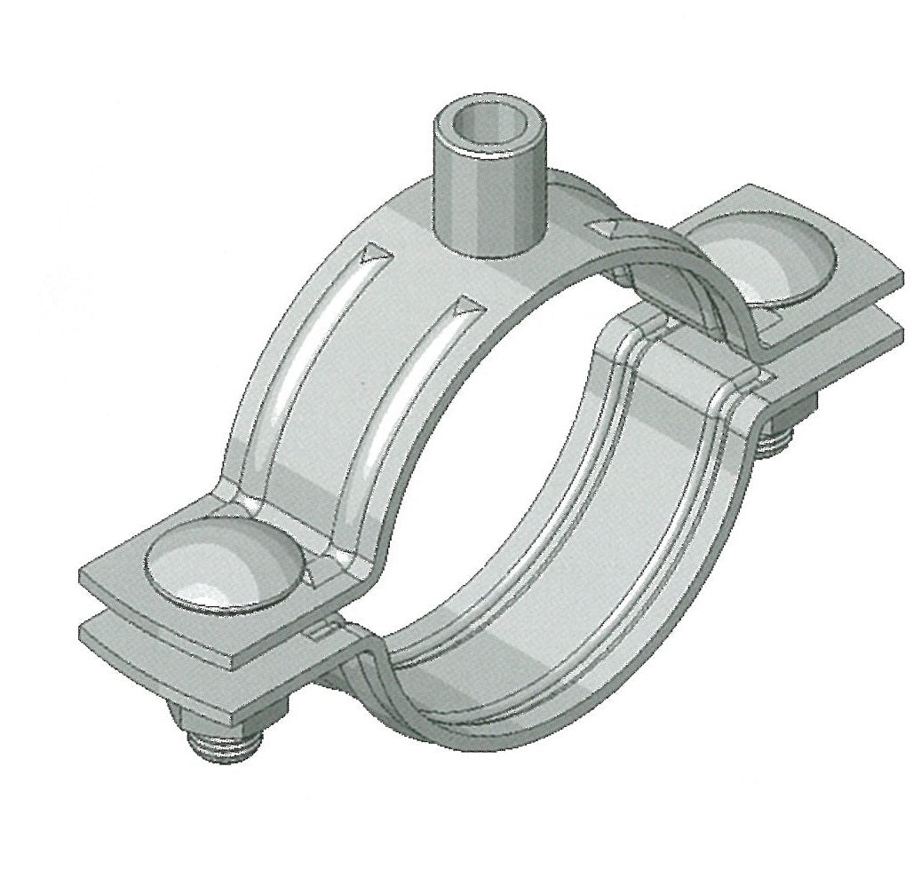 Zinc plated pipe clamp