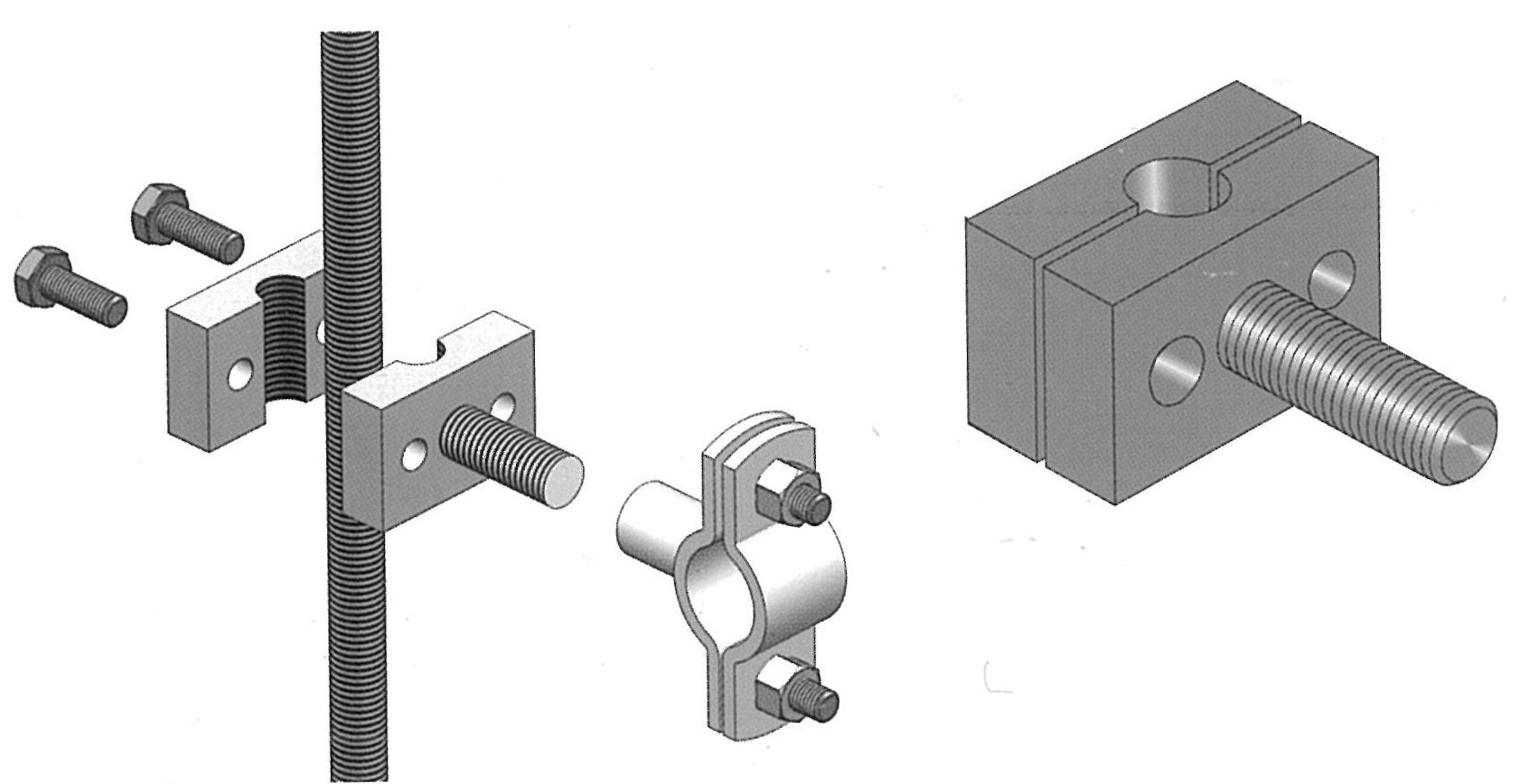 Threaded rod clamp stud