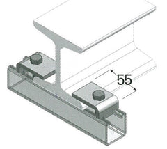 H beam clamp to strut
