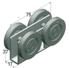 4 wheel strut trolley