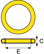 O-RING HNBR (yellow) Gas