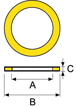 Flat Gasket HNBR (yellow) Gas
