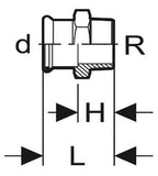 Adaptor with Male Thread