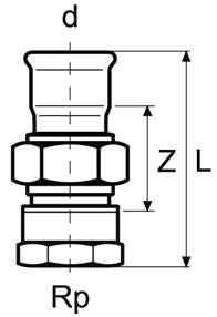 Carbon Steel Female Barrel Union Brass Nut EPDM Flat Seal