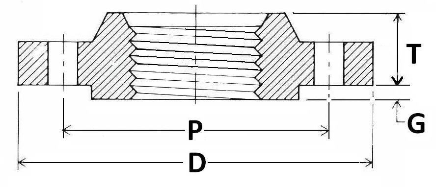 Stainless Steel - ANSI Screwed Flange- Class 150