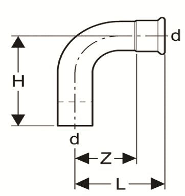 Elbow 90° spigot end