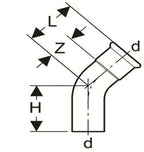 Elbow Adaptor 45° with male thread