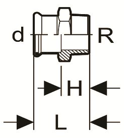 Adaptor with Male Thread