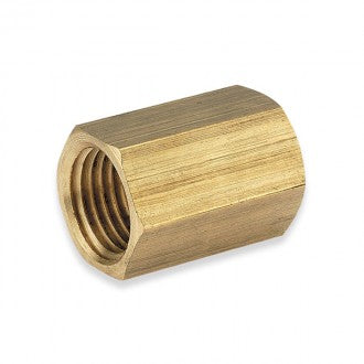 Brass fitting on a white background