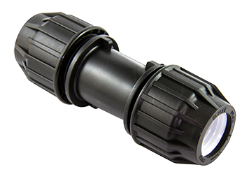 Black flashlight on a white background