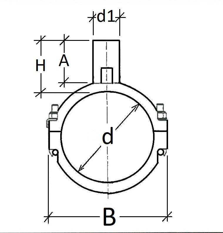 Technical drawing of a circular component with dimensions labeled