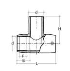 Technical drawing of a mechanical component with dimensions labeled