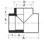 Technical drawing of a mechanical component with dimensions labeled