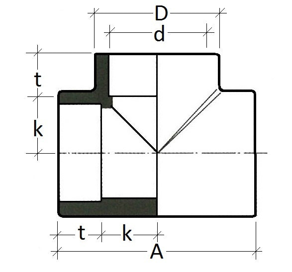 Technical drawing of a mechanical component with dimensions labeled