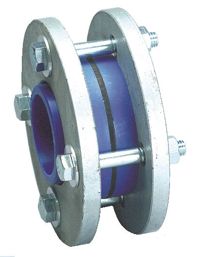 Metallic flange with bolts on a white background