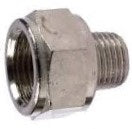 Metal pipe fitting on a white background