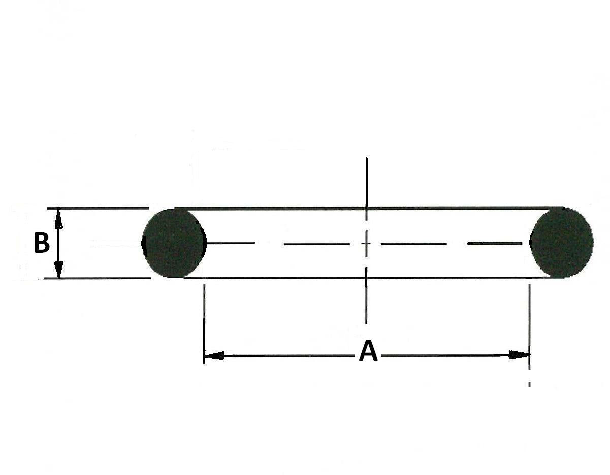 Diagram of a cylindrical object with labeled dimensions on a white background