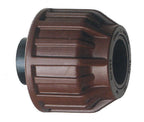 Brown mechanical component on a white background