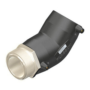 Black and beige cylindrical device on a white background