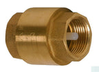 Bronze valve with female thread on a white background