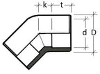 Technical drawing of a geometric shape with dimensions labeled