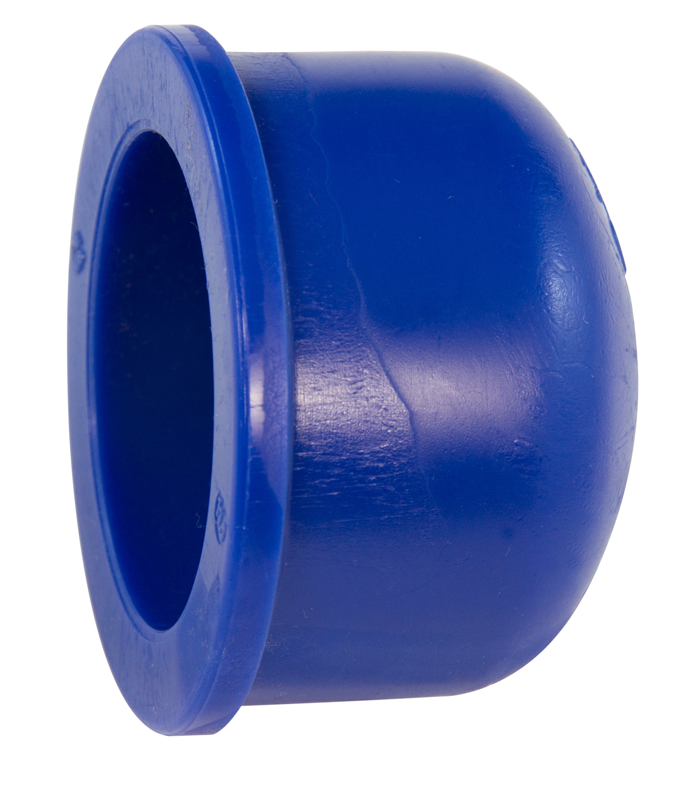 Blue rubber bushing on a white background