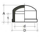 Technical drawing of a mechanical component with dimensions labeled