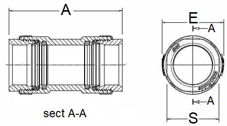 Slip Coupling -0.87 bar vacuum