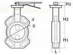Wafer butterfly valve
