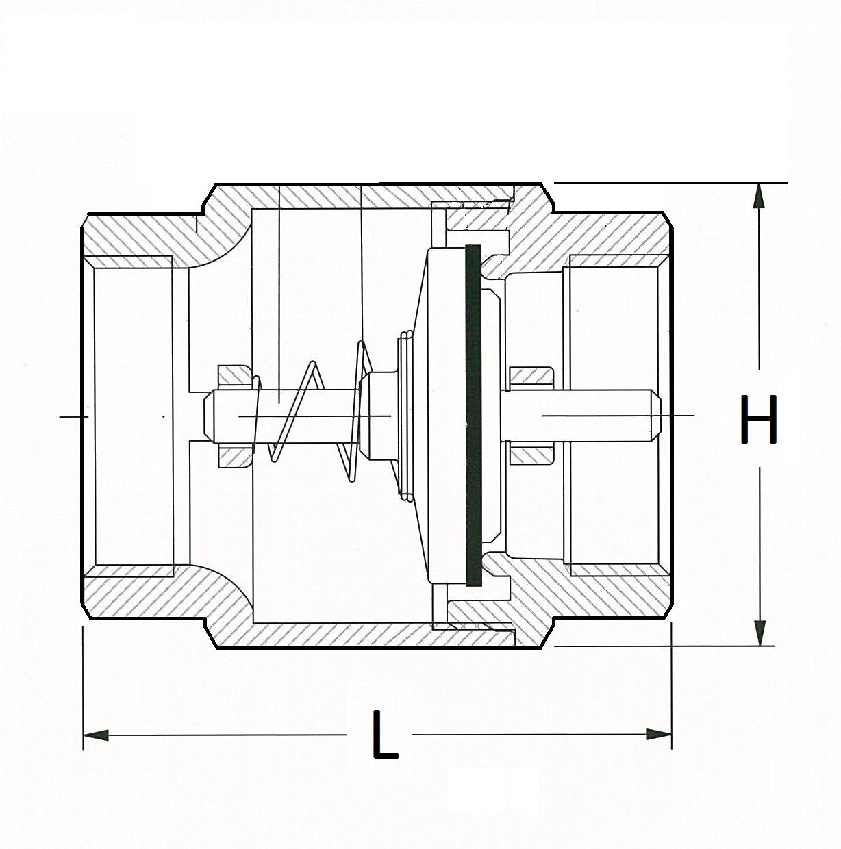 Technical drawing of a mechanical component with dimensions labeled